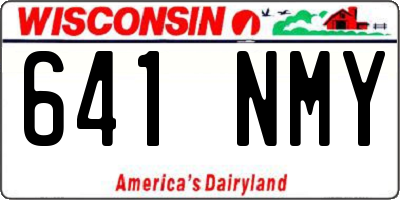 WI license plate 641NMY