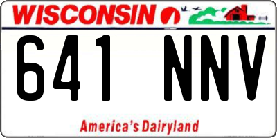WI license plate 641NNV