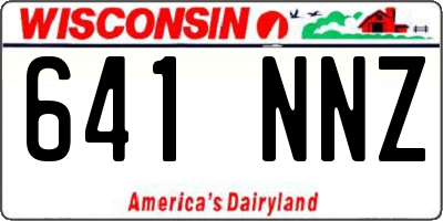 WI license plate 641NNZ