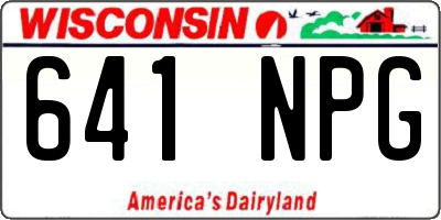 WI license plate 641NPG