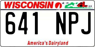 WI license plate 641NPJ