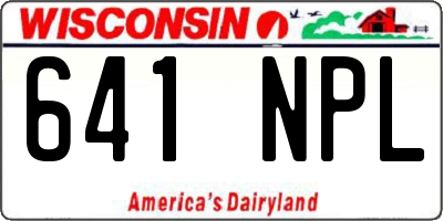 WI license plate 641NPL
