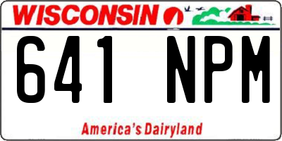WI license plate 641NPM