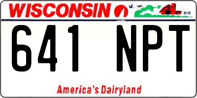 WI license plate 641NPT