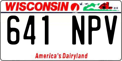 WI license plate 641NPV