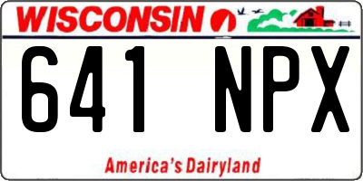WI license plate 641NPX