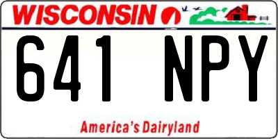 WI license plate 641NPY