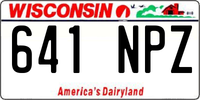 WI license plate 641NPZ