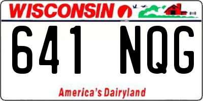WI license plate 641NQG