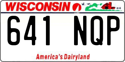 WI license plate 641NQP