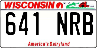 WI license plate 641NRB