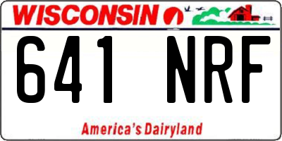 WI license plate 641NRF