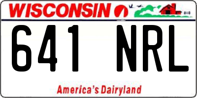 WI license plate 641NRL