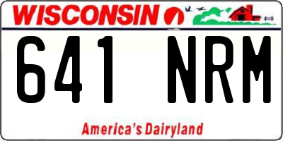 WI license plate 641NRM