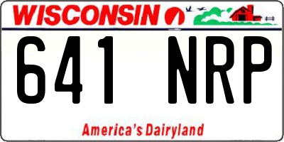 WI license plate 641NRP