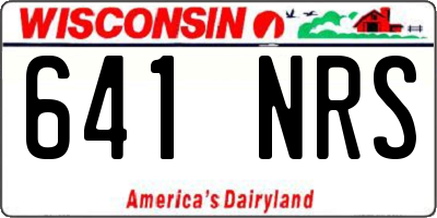 WI license plate 641NRS