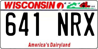 WI license plate 641NRX