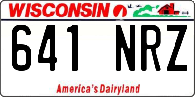 WI license plate 641NRZ