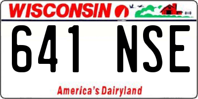 WI license plate 641NSE
