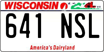 WI license plate 641NSL