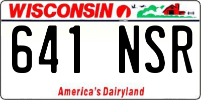 WI license plate 641NSR