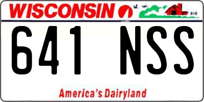 WI license plate 641NSS