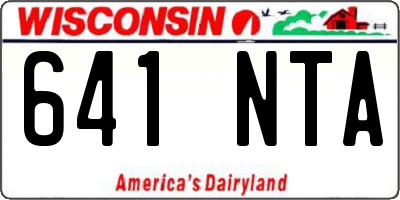 WI license plate 641NTA
