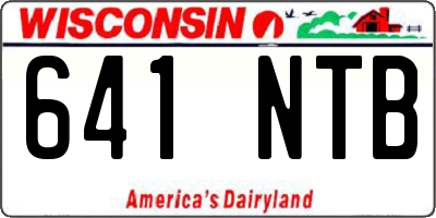 WI license plate 641NTB