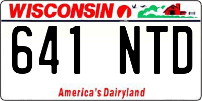 WI license plate 641NTD