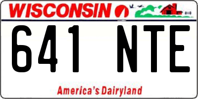WI license plate 641NTE