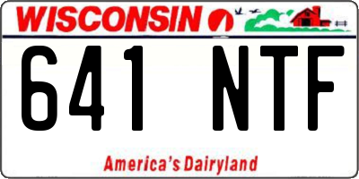 WI license plate 641NTF