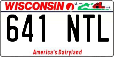 WI license plate 641NTL