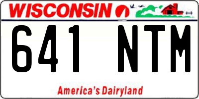 WI license plate 641NTM