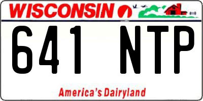 WI license plate 641NTP