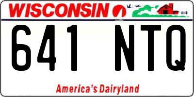 WI license plate 641NTQ