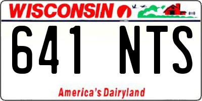 WI license plate 641NTS