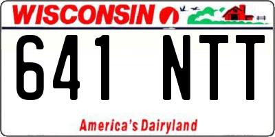 WI license plate 641NTT
