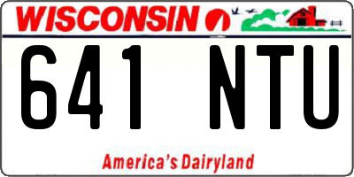 WI license plate 641NTU