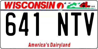 WI license plate 641NTV