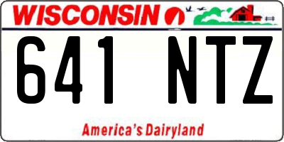 WI license plate 641NTZ