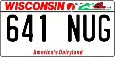 WI license plate 641NUG