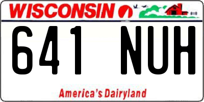 WI license plate 641NUH