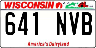 WI license plate 641NVB