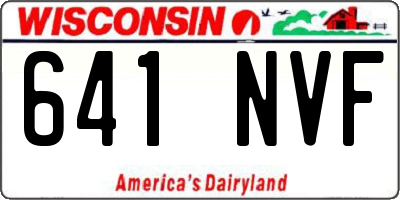 WI license plate 641NVF