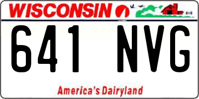 WI license plate 641NVG