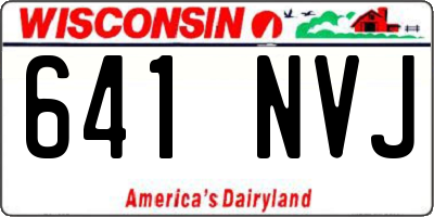 WI license plate 641NVJ