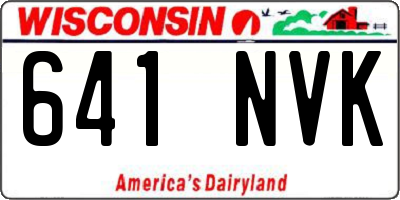 WI license plate 641NVK