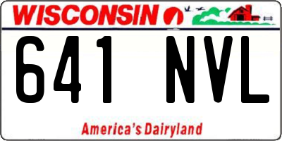 WI license plate 641NVL