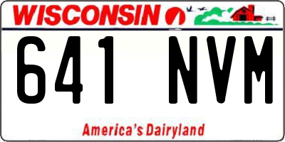 WI license plate 641NVM