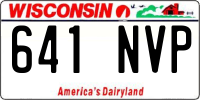 WI license plate 641NVP